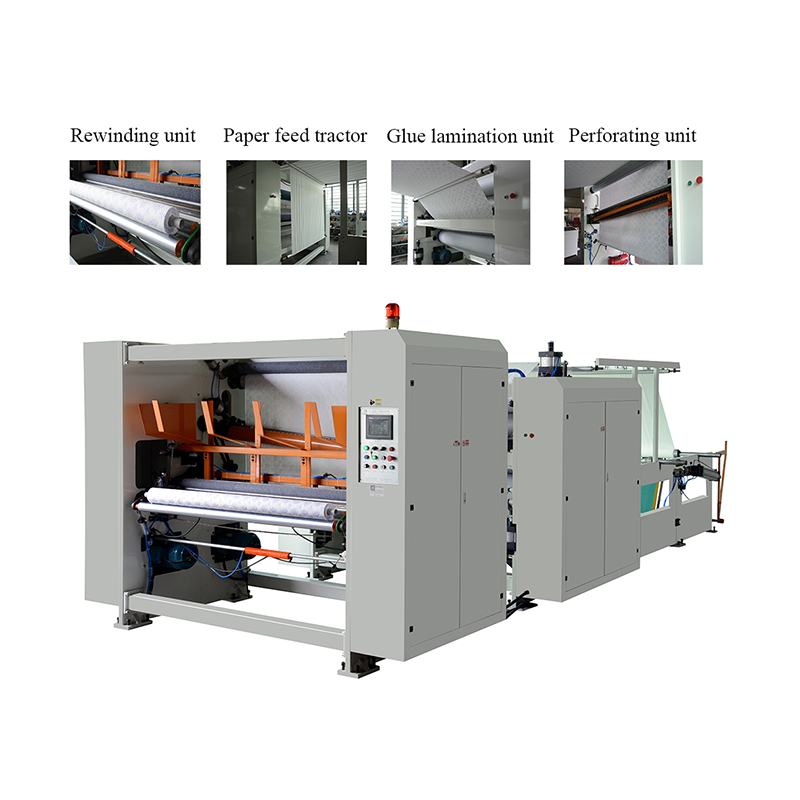 HX-2000B 3D Embossing Gluing Lamination Toilet Paper Machine sa Kitchen Tower