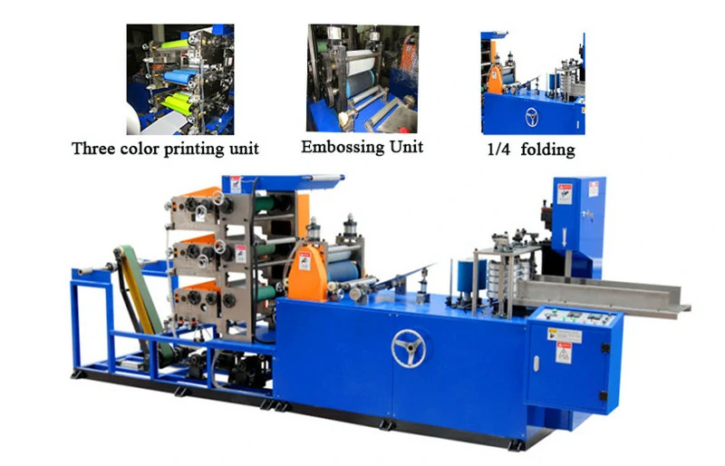 Tissue Paper Napkin Machine 3-Color Printing